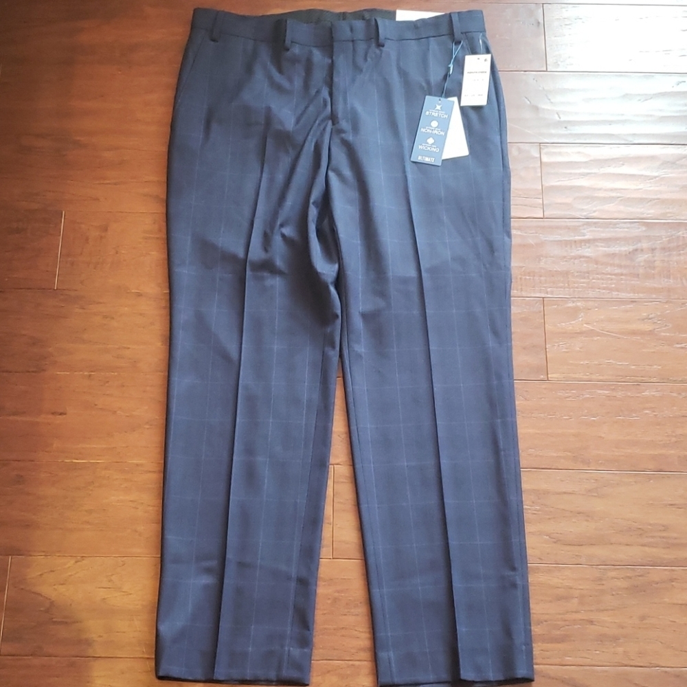 Ryan Seacrest Distinction Dark Blue Dress Pant Size 36x30